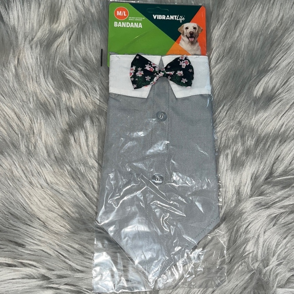 Vibrant Life Dog Suit & Tie Bandana